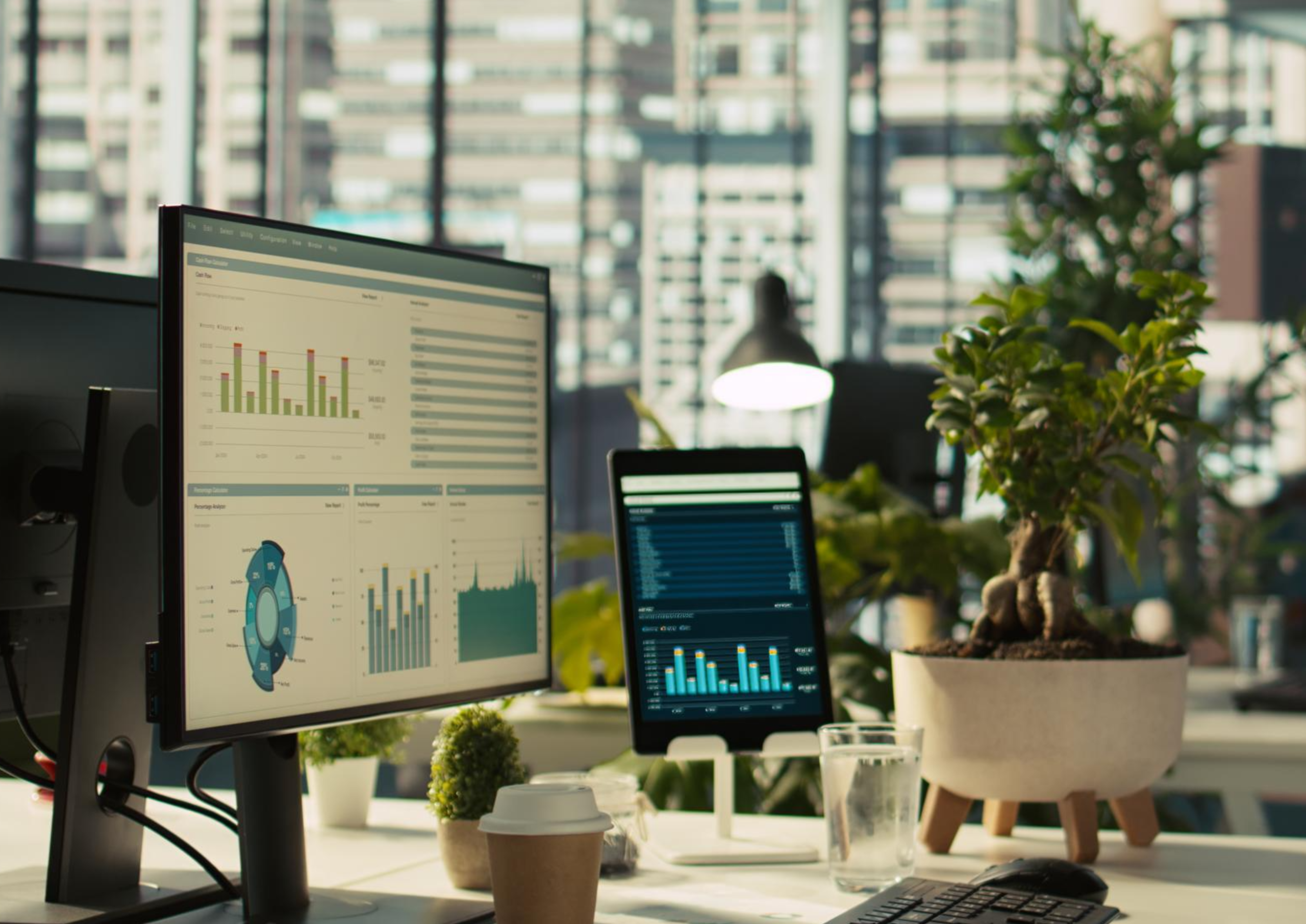 Tableau de bord de business intelligence illustrant la transformation digitale